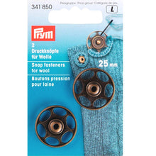 Carica l'immagine nel visualizzatore di Gallery, Prym Bottoni automatici per lana in plastica e in ottone