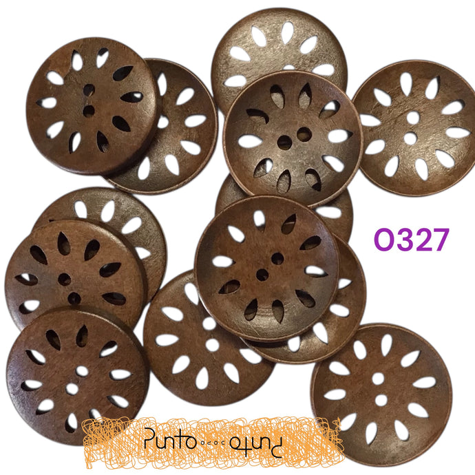 Bottoni Legno Intagliato - cod. 0327