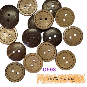 Bottoni Cocco Tondi - cod 0593