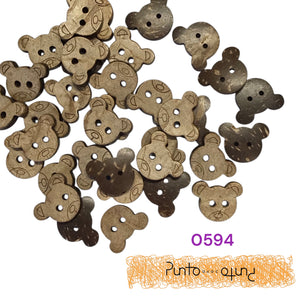Bottoni Cocco Orso - cod 0594
