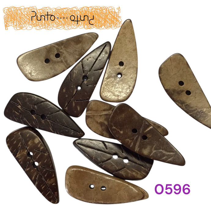 Bottoni Cocco Foglia 0596