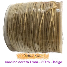 Carica l&#39;immagine nel visualizzatore di Gallery, Cordino Cerato Cotone 1 mm 30 metri

