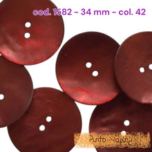 Carica l'immagine nel visualizzatore di Gallery, Bottoni Madreperla Colarata Vintage - cod 1582 - 34 mm
