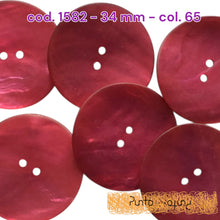Carica l'immagine nel visualizzatore di Gallery, Bottoni Madreperla Colarata Vintage - cod 1582 - 34 mm
