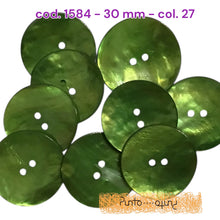 Carica l'immagine nel visualizzatore di Gallery, Bottone Madreperla Colorata Shine - cod 1584 - 30 mm
