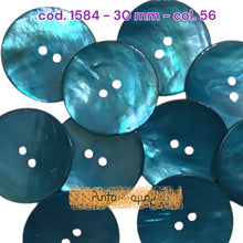 Carica l'immagine nel visualizzatore di Gallery, Bottone Madreperla Colorata Shine - cod 1584 - 30 mm

