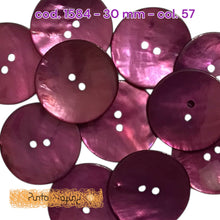 Carica l'immagine nel visualizzatore di Gallery, Bottone Madreperla Colorata Shine - cod 1584 - 30 mm

