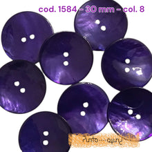 Carica l'immagine nel visualizzatore di Gallery, Bottone Madreperla Colorata Shine - cod 1584 - 30 mm
