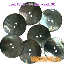 Carica l'immagine nel visualizzatore di Gallery, Bottone Madreperla Colorata Shine - cod 1585 - 34 mm
