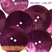 Carica l'immagine nel visualizzatore di Gallery, Bottone Madreperla Colorata Shine - cod 1585 - 34 mm
