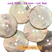 Carica l'immagine nel visualizzatore di Gallery, Bottone Madreperla Colorata Shine - cod 1585 - 34 mm
