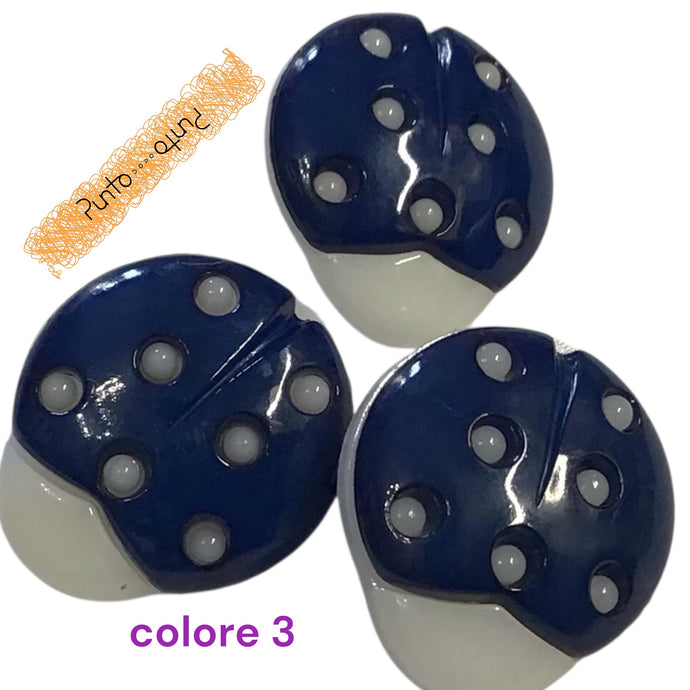 bottoni coccinella in nylon - cod 1834
