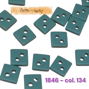 Bottoni in poliestere forma quadrata - 11 mm - cod. 1846