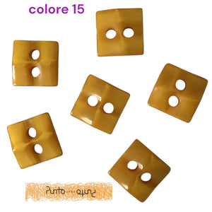 Bottoni Poliestere Quadrati - cod 1917