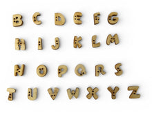 Carica l'immagine nel visualizzatore di Gallery, Bottoni Lettere in legno - 1833

