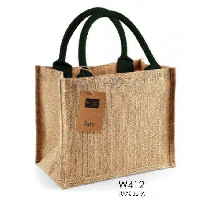 Borsette Borse Juta Plastificate Borsa Juta Foderata Manici In