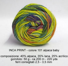 Carica l&#39;immagine nel visualizzatore di Gallery, Filatura di Crosa INCA PRINT - alpaca baby
