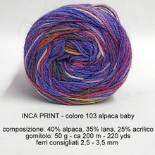 Carica l&#39;immagine nel visualizzatore di Gallery, Filatura di Crosa INCA PRINT - alpaca baby
